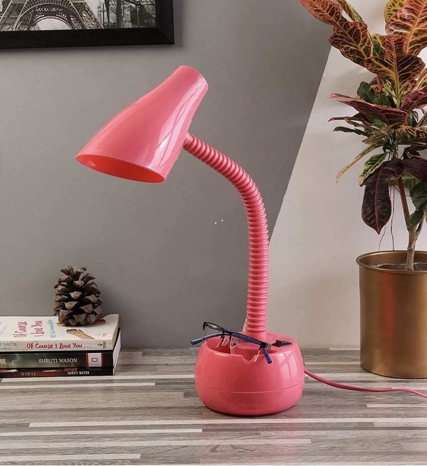 Pink led store desk lamp