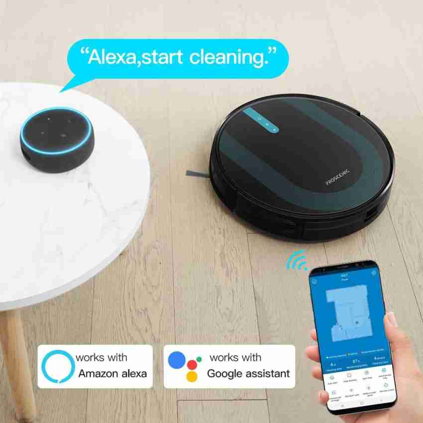 Buy Proscenic 850T Wi-Fi Connected Robot Vacuum Cleaner, Works with Alexa & Google  Home, 3-in-1 Mopping, Self-Charging with 3000Pa Strong Suction on Carpets  and Hard Floors, Boundary Strip for no-go line Robotic Floor Cleaner with 2  in 1