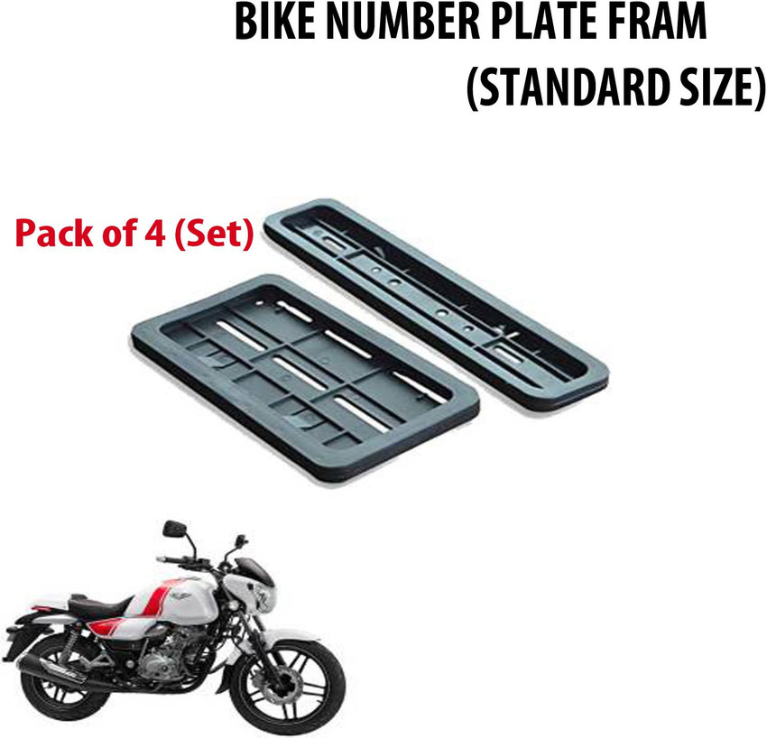 S R SHINE Bike Number Plate Frame Standard Size for All Bikes