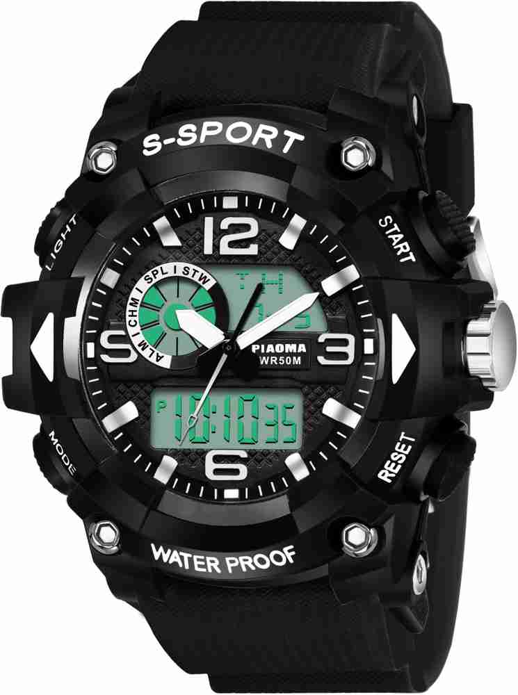 SKMEI 1283 New Gen Black S Shock Analog Digital Watch For Men