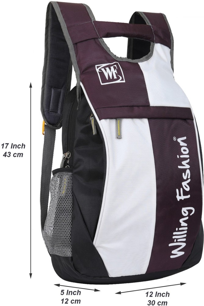 WILLING FASHION Stylish tuff quality school college bag boy girl 35 L Laptop Backpack Purple white Price in India Flipkart