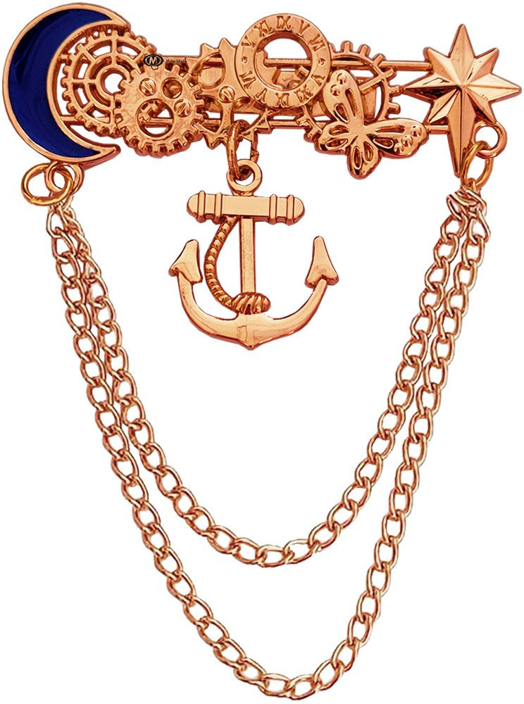 M Men Style Men s Anchor Wheel Nautical Lapel Pin Badge Hanging