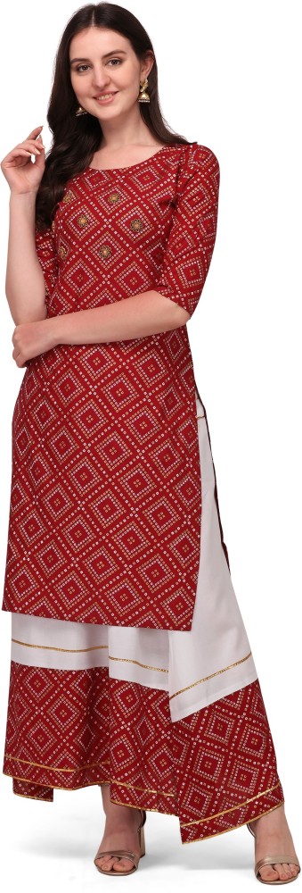 LV New Designer Ethnic Wear Rayon Kurti With Skirt Collection