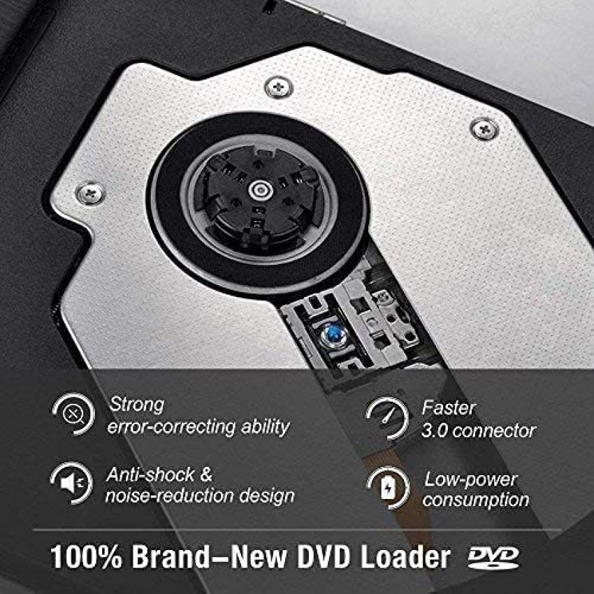 Jihaan External DVD Drive, USB 3.0 Portable Type-C CD DVD +/-RW Drive/DVD  Optical Drive External DVD Writer - Jihaan 