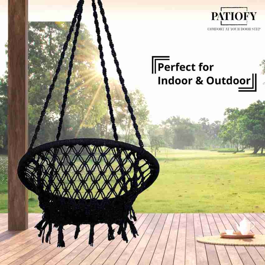 Round outdoor store swing chair