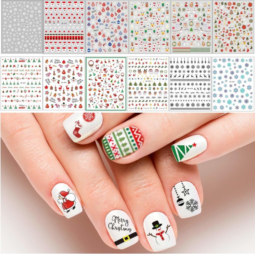 MAYCREATE 3D Flower Nail Art Kit Nail Decals Nail Charms with