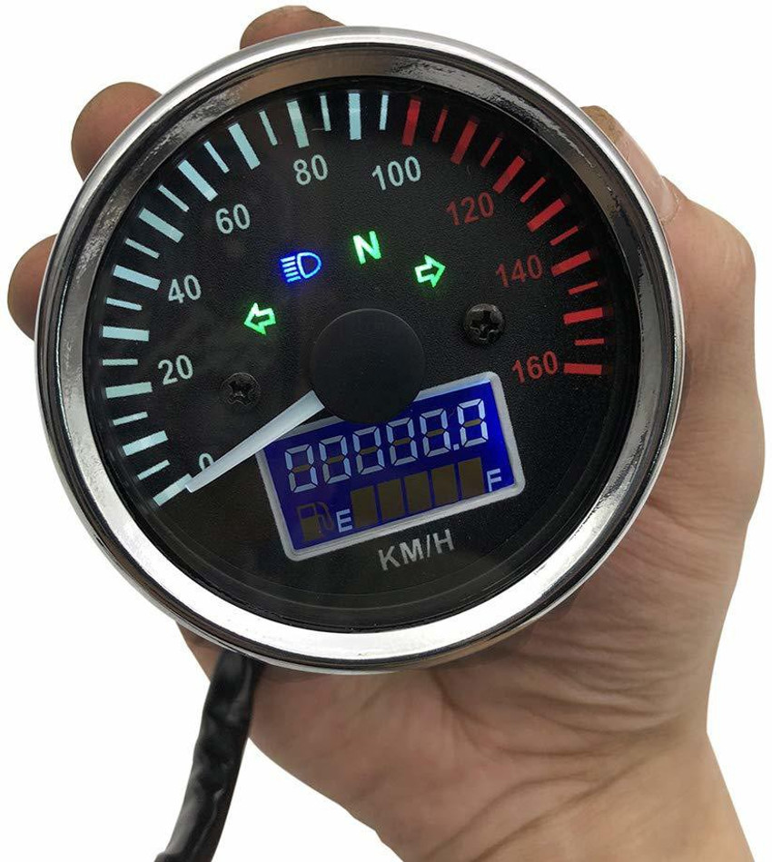 PRS 12V Motorcycle Speedometer LED Digital Tachometer Liquaid Crystal Instrument Gauge Odometer with Fuel Meter Indicator Analog Speedometer Price in India Buy PRS 12V Motorcycle Speedometer LED Digit...