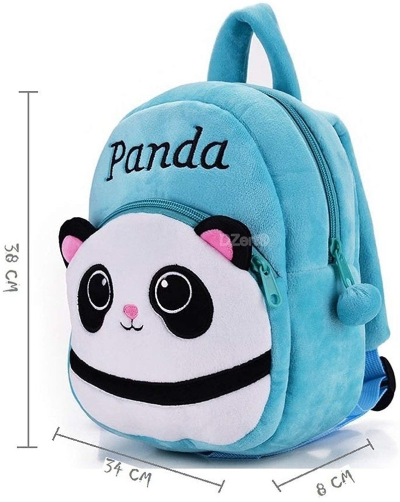 MOM'S GADGETS Kids School Pink and Blue Panda Cartoons Soft Plush Bag for  Age 3-5 Year Kids 11 L Backpack Pink, Blue - Price in India