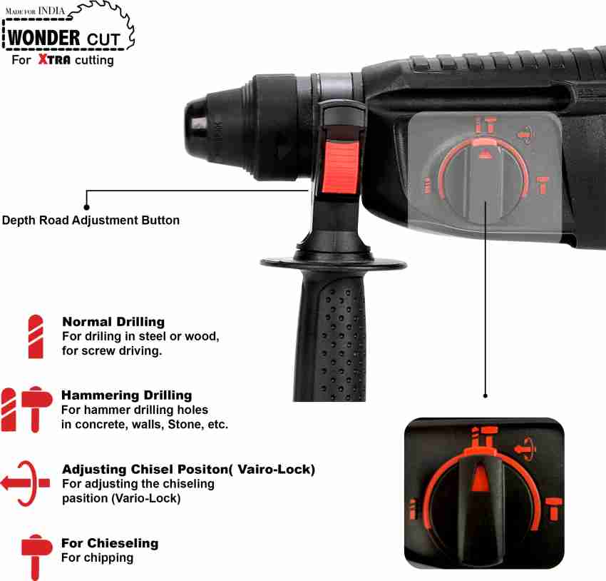 Wondercut hammer deals drill