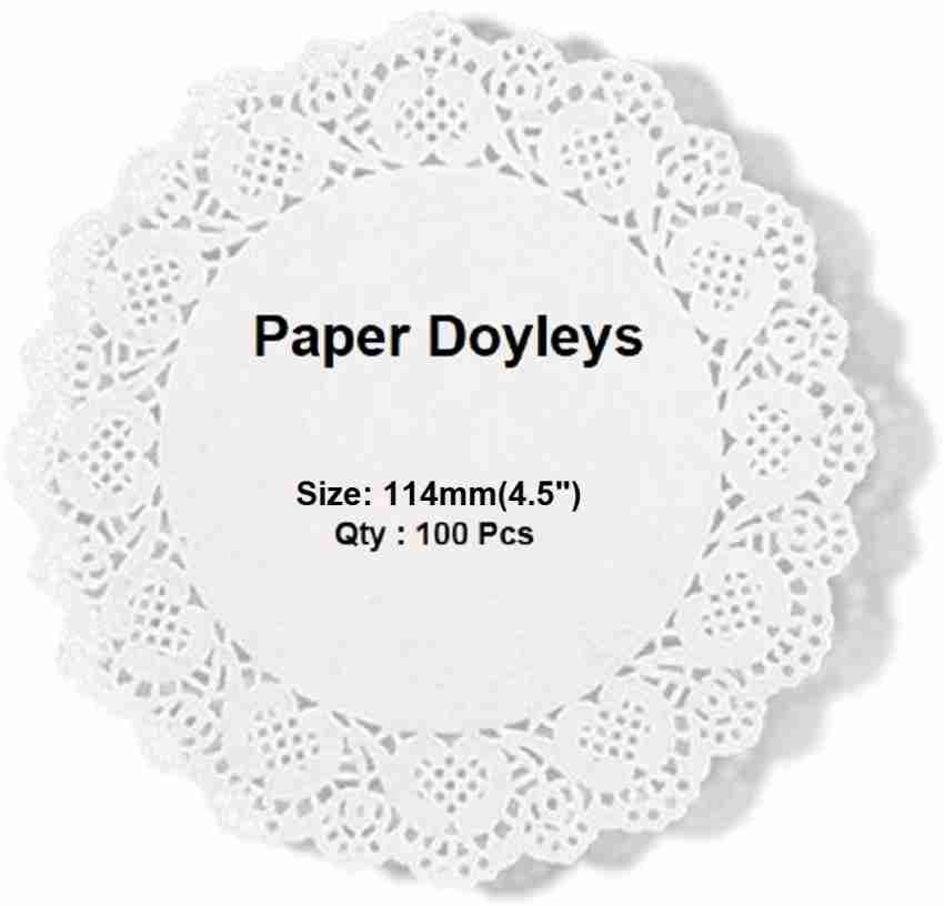 HAVME 4.5 Inch Round Doily Paper Mats/Lace Doilies/Doyley Paper