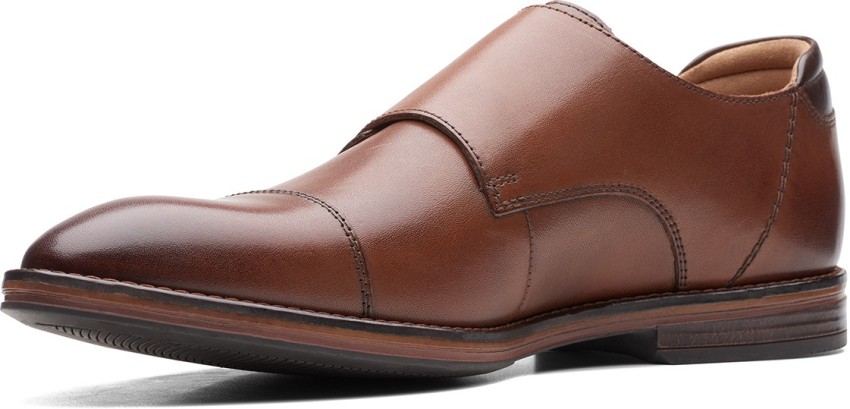 Clarks monk strap top shoes