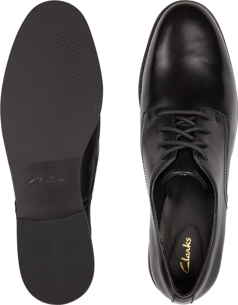 CLARKS Ria Derby Black Leather Lace Up For Women Buy CLARKS Ria Derby Black Leather Lace Up For Women Online at Best Price Shop Online for Footwears in India Flipkart