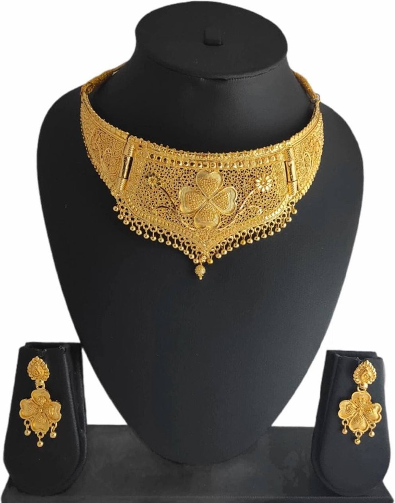 Flipkart gold plated necklace hotsell