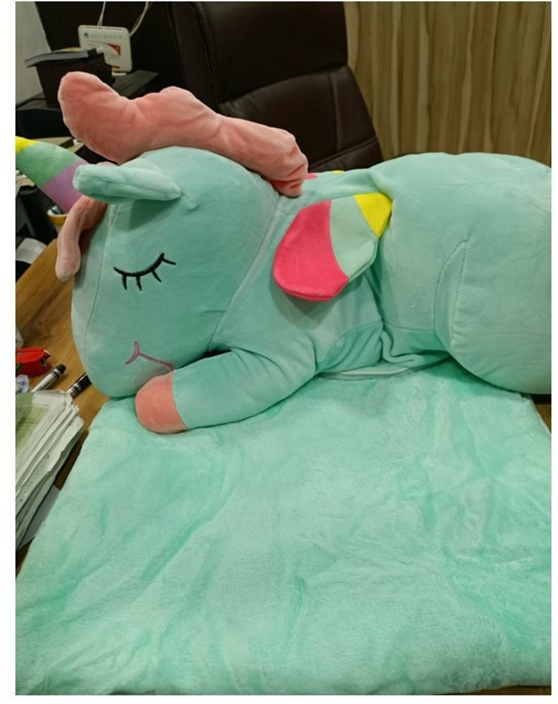 Unicorn blanket cum cheap pillow
