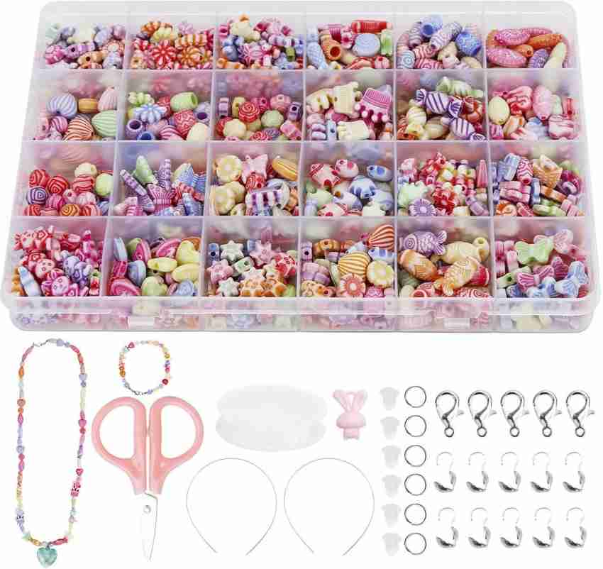 Charm Bracelet Making Kit for Girls,Gift Box 62 Pcs of Jewelry Making Kit  for 6-12 Girls Christmas Birthday Gift Girls Bracelet