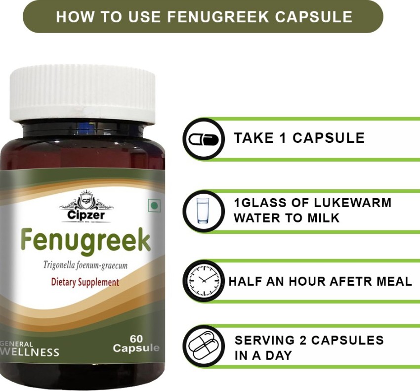 CIPZER Fenugreek Seeds Capsule Helps To Produce Milk For