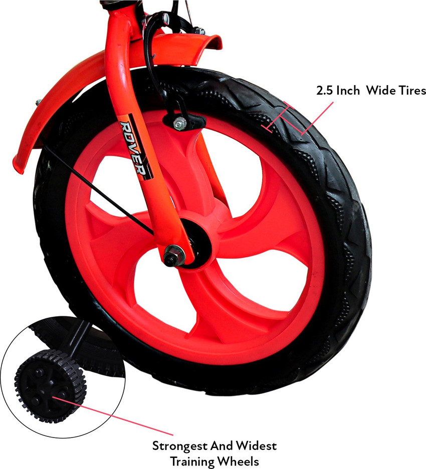 Wide top training wheels