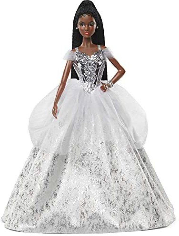 Black barbie best sale christmas doll