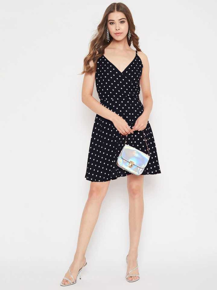 MSK Women Fit and Flare Black White Dress Buy MSK Women Fit and