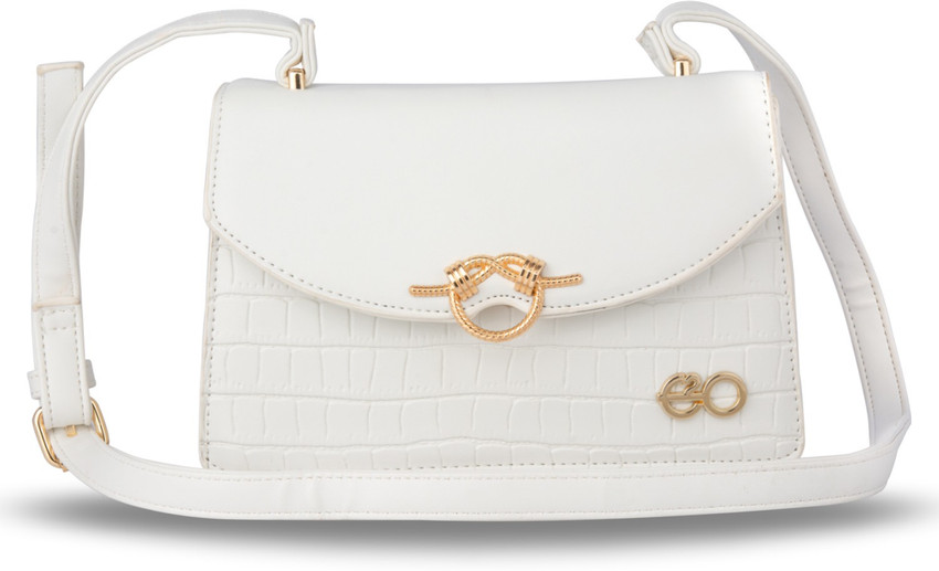 Buy E2O Women White Sling Bag White Online Best Price in India Flipkart