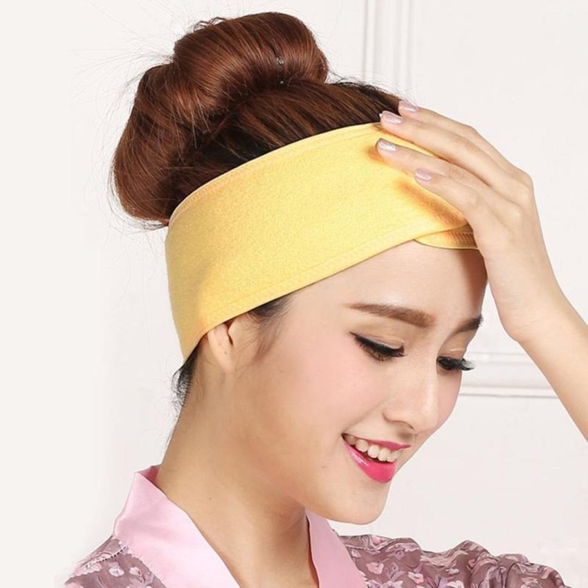 Women Adjustable Facial Headband Elastic Make Up Hair Band Head Wrap Spa  Shower