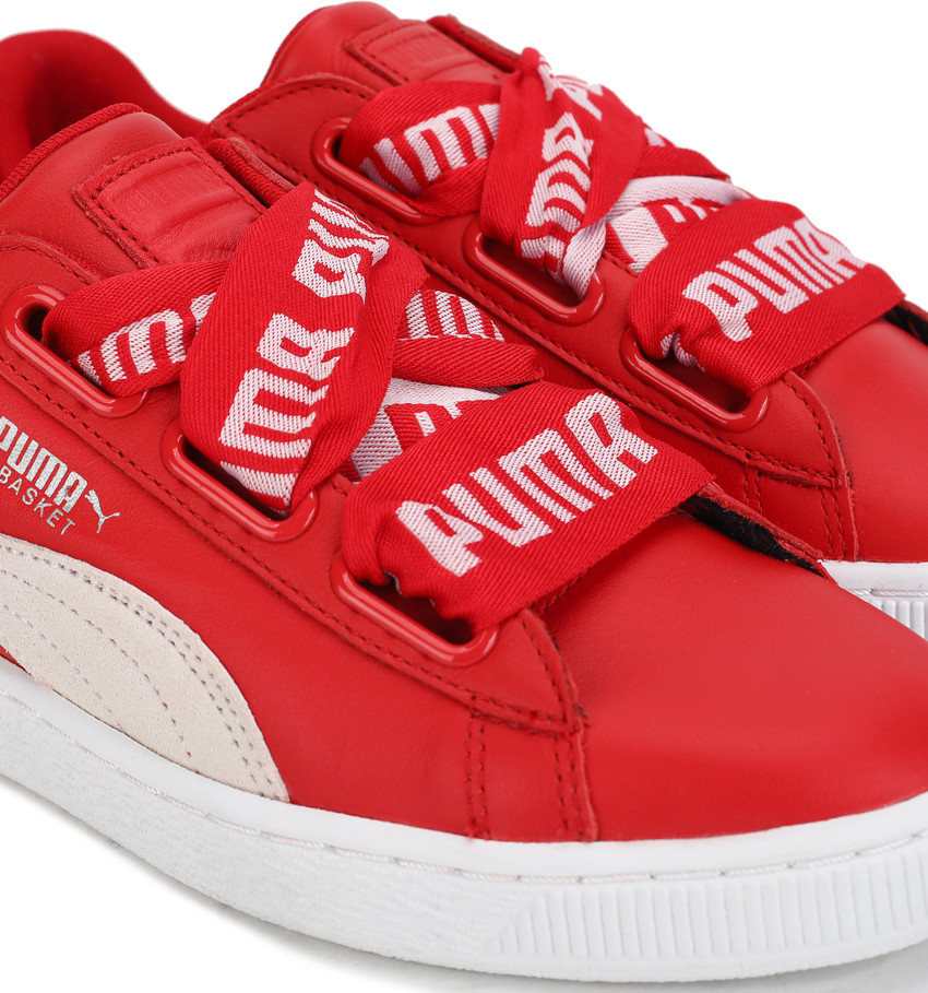 Puma heart store basket red
