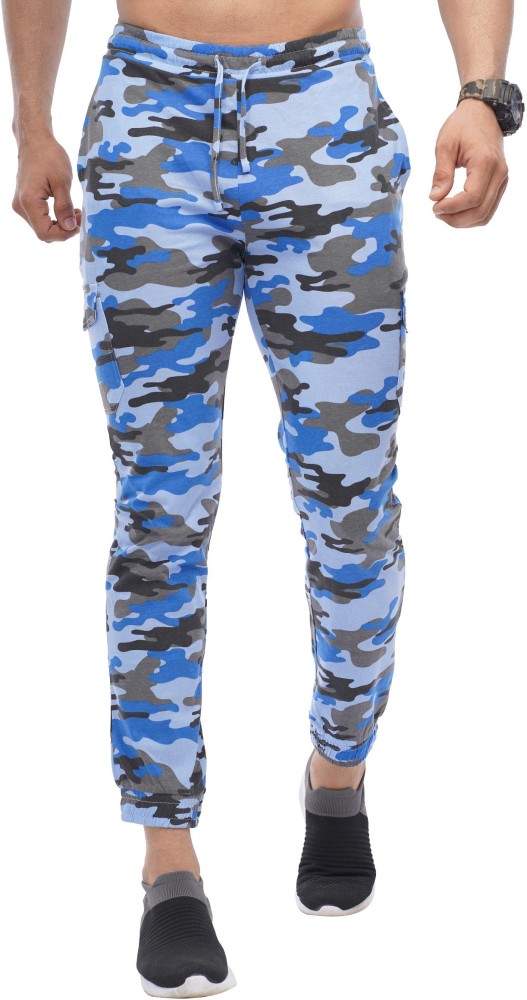 CARBON BASICS Printed Men Blue Track Pants - Buy CARBON BASICS Printed Men  Blue Track Pants Online at Best Prices in India