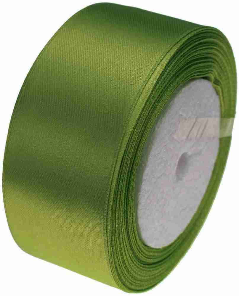 Olive Green Satin Double Face Ribbon (1 1/2 Inch x 50 Yards