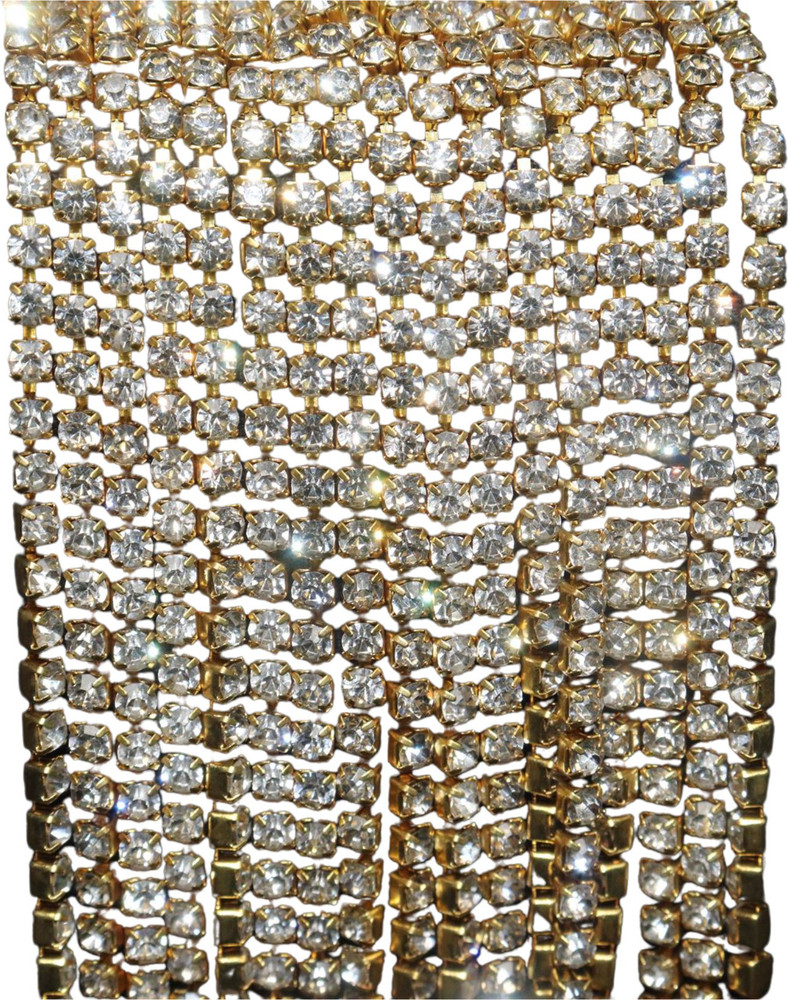 Vradah Metal Stone Chain Lace for Jewellery Making 10 mtr 2mm