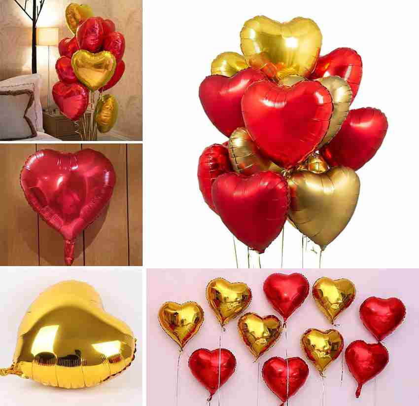 10pcs-18 Inch Aluminum Foil Heart Shaped Party Decoration For