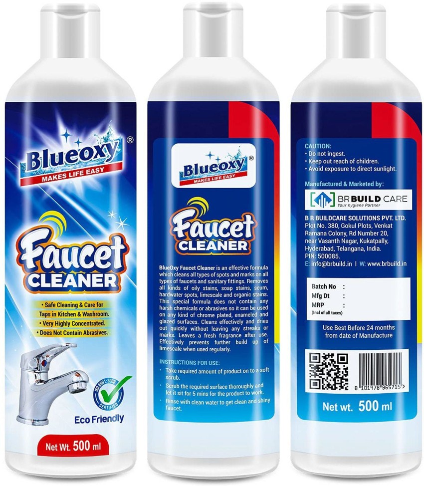 Blueoxy Faucet Cleaner Tap Kitchen - 500 ml, Eco Friendly Stainless Steel  Cleaner, Shower Enclosure, Regular Price in India - Buy Blueoxy Faucet  Cleaner Tap Kitchen - 500 ml