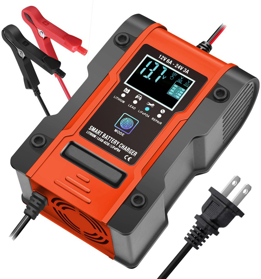 amiciSmart 12V Automatic Car Battery Charger 7 Stage Intelligent
