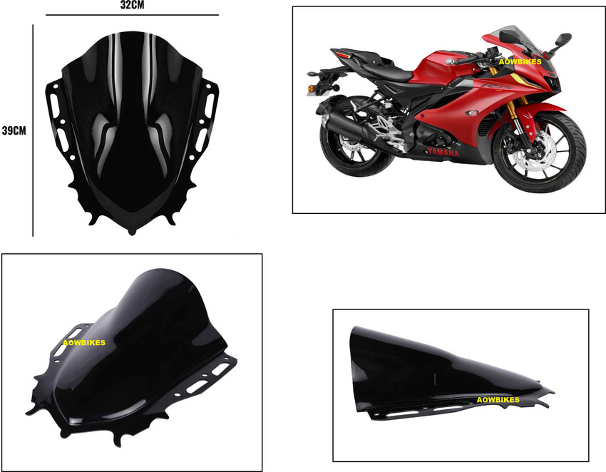 R15 v3 visor 2025 glass