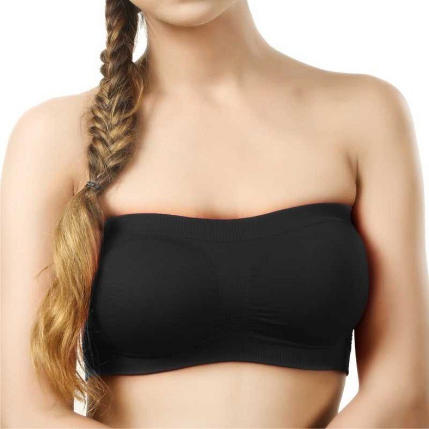 Buy THE BLAZZE Women's Sky Blue Basic Sexy Solid Strappy Lycra Sleeveless  Non-Padded Camisole Bandeau Bralette Tube Top Online at Best Prices in  India - JioMart.
