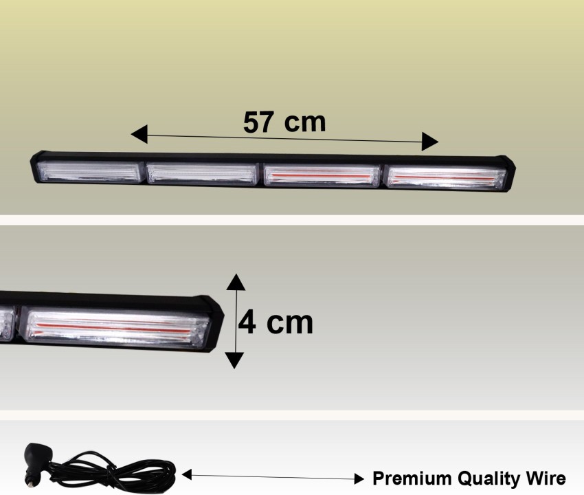 LED Police Strobe Light Flasher Bar 24 inch Cob 42W with Cigar Lighter Car  Fancy Lights at Rs 999 in New Delhi