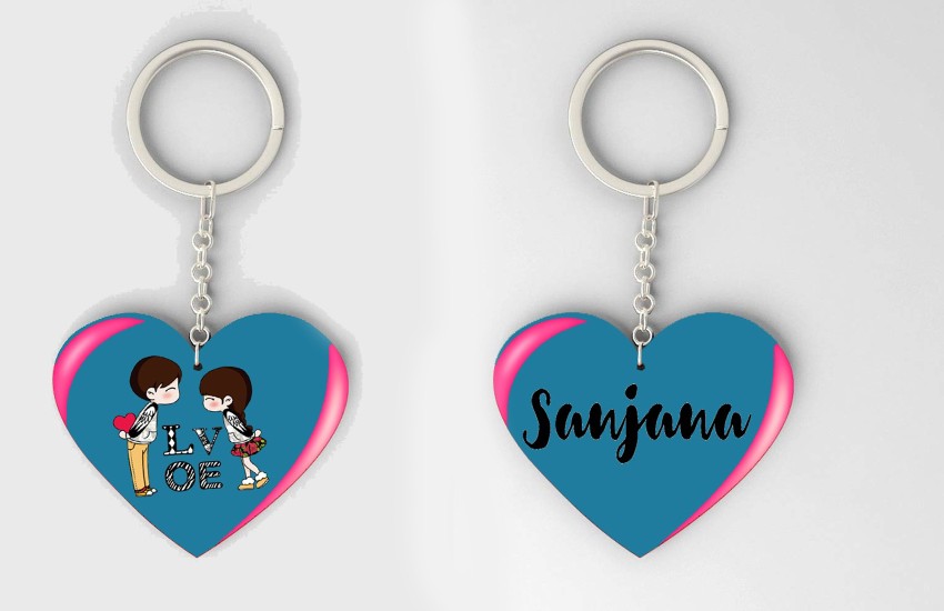 Plastic on sale heart keychain