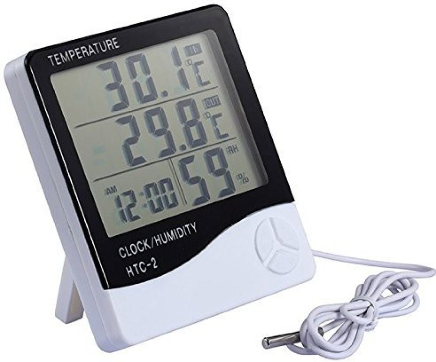 FreshDcart Measurement Room Temperature Device Meter Humidity Monitor HTC-1  Incubator with Rest Stand and Accurate Indoor LCD Thermometer Display 