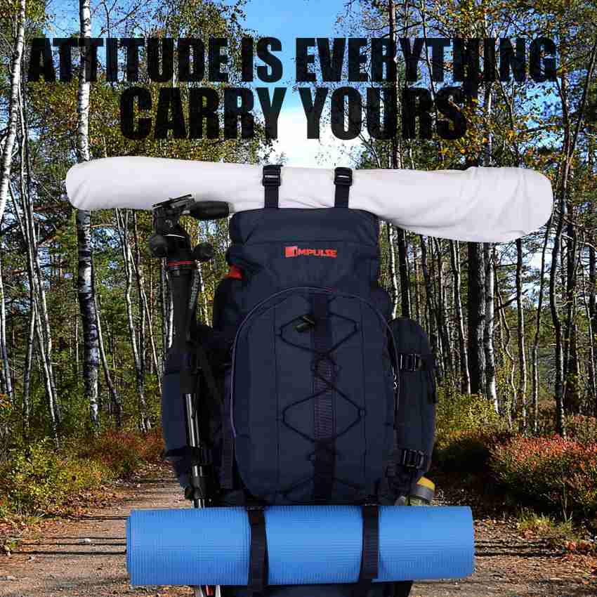 Impulse rucksack bags 60 litres travel bag for men tourist bag for travel  backpack for hiking trekking Bag for men camping thames blue bag with 1  Year