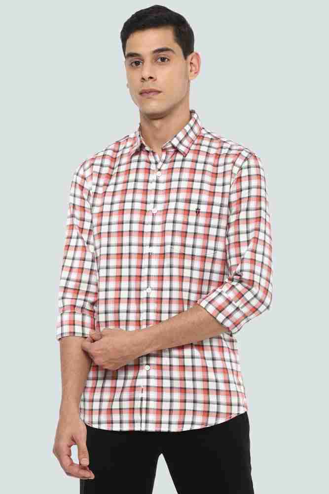 Buy Louis Philippe Men White Checked Super Slim Fit Casual Shirt