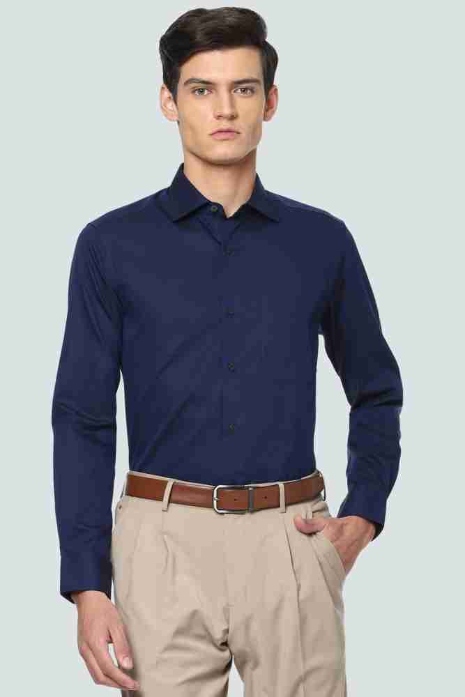 LOUIS PHILIPPE Men Solid Formal Blue Shirt - Buy LOUIS PHILIPPE