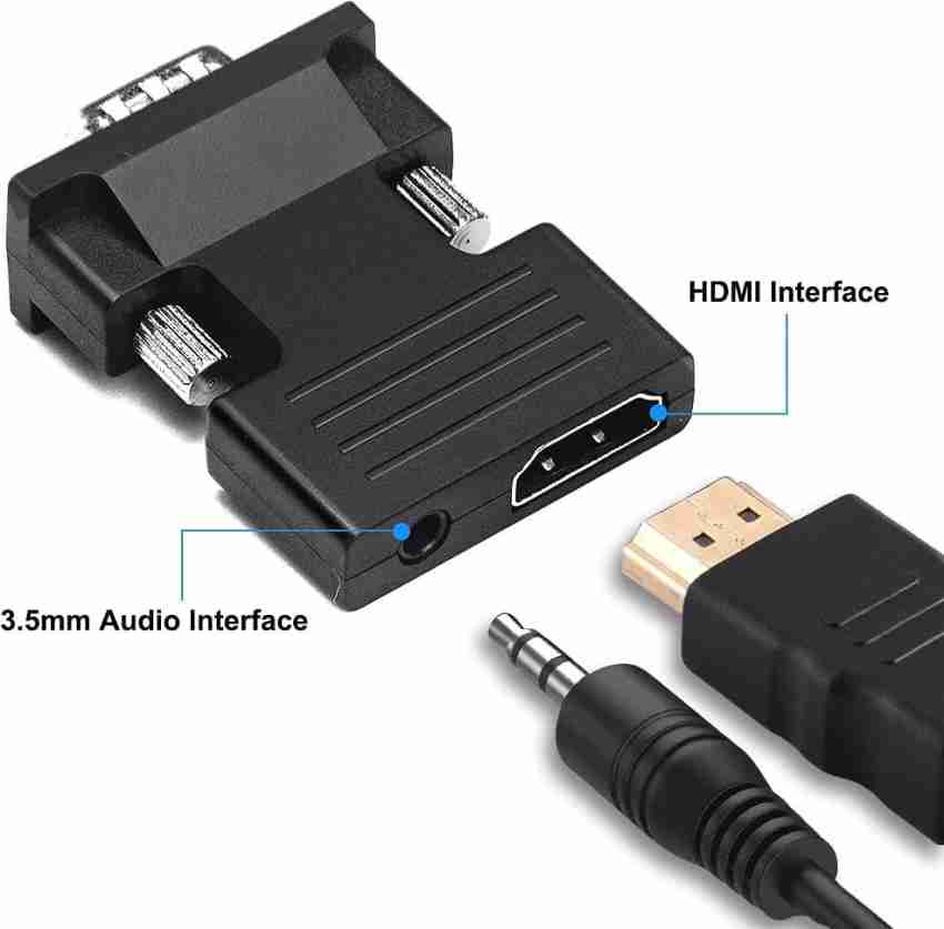 Adaptateur VGA + AUDIO vers HDMI - Autres câbles multimédia