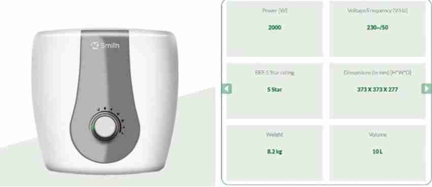 AO Smith 15 L Storage Water Geyser (finesse 015, White) Price in India -  Buy AO Smith 15 L Storage Water Geyser (finesse 015, White) online at  Flipkart.com