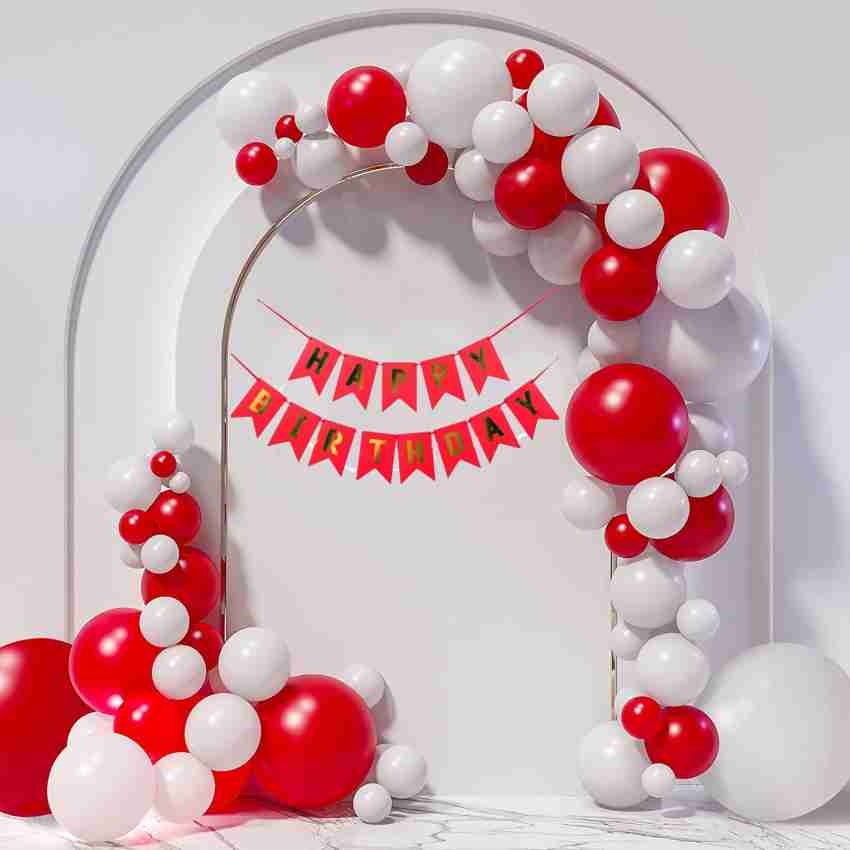 Hemito 51 Pc Happy Birthday decorations kit: 1 Premium Red