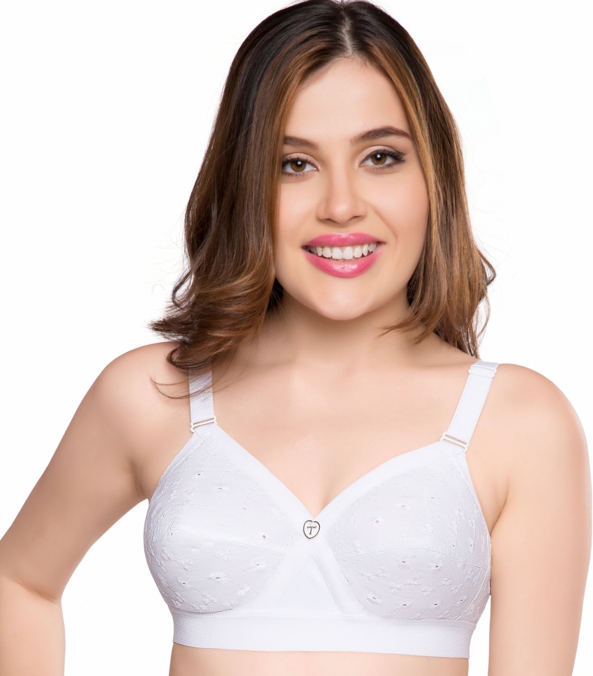 Buy Trylo Nina Women Detachable Strap Non Wired Padded Bra - White online