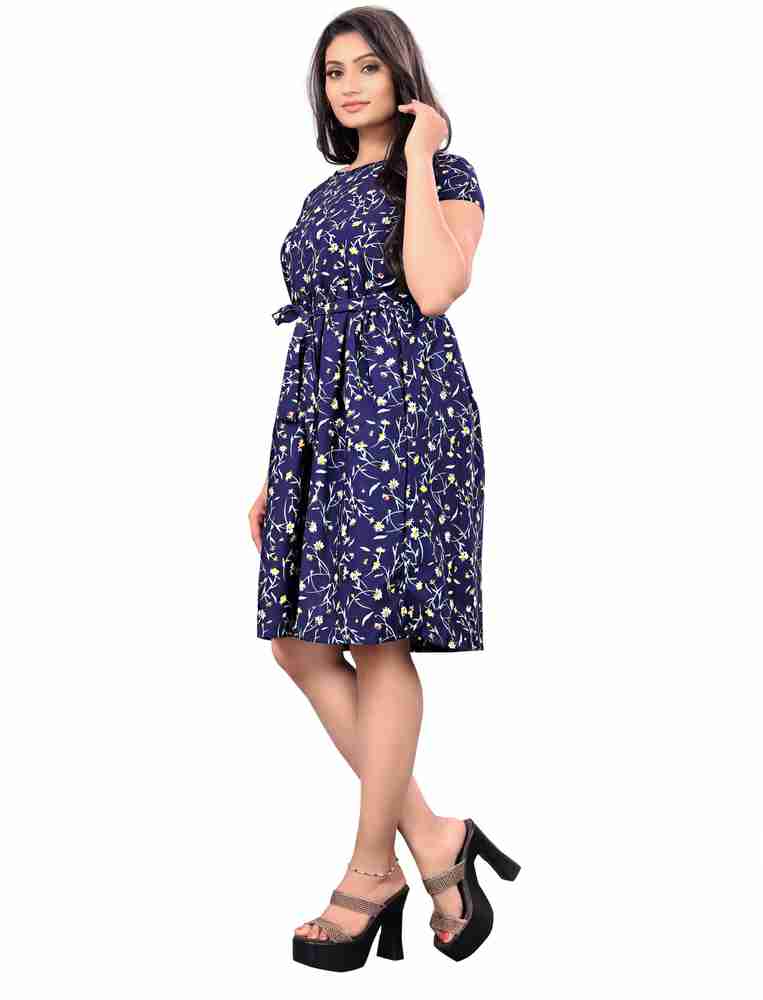 Blue frock design discount 2018