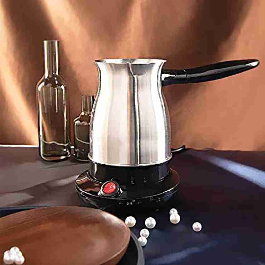 Electric Coffee Maker Pot with folding Handle Turkish Coffee Maker  (stainless steel)