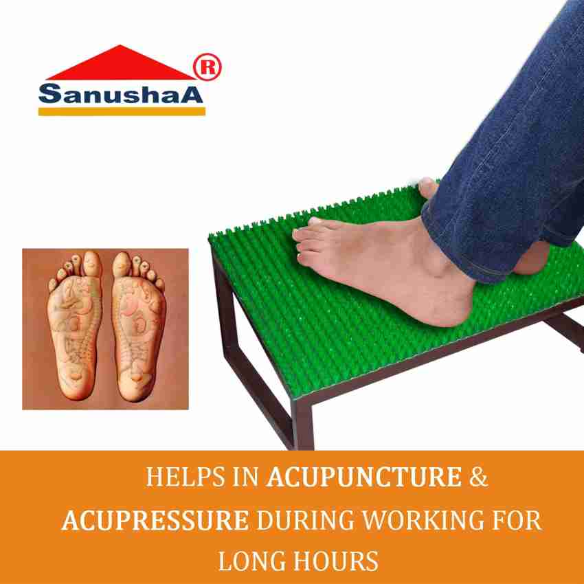 Sanushaa Under Desk Wooden Foot Rest Coffee I Office Footrest I Stool