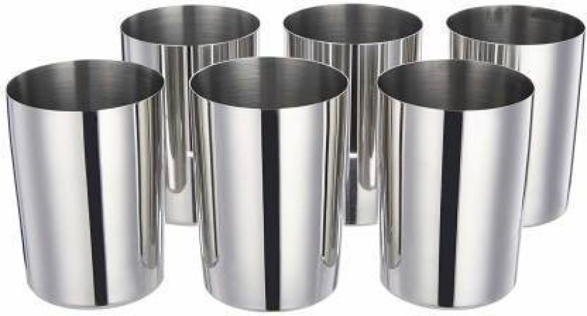 Stainless Steel Glass Set for Water Plain Design Gifting Christmas 300 ml