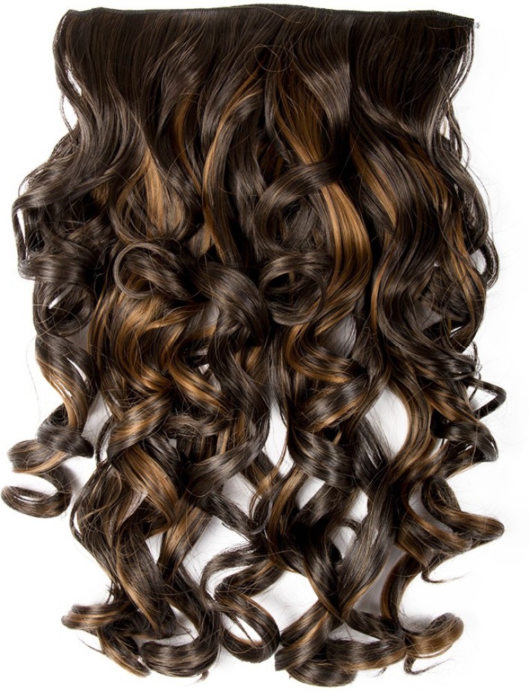 STREAK STREET CLIP IN 18 Step Curls Mix Brown Extensions Hair