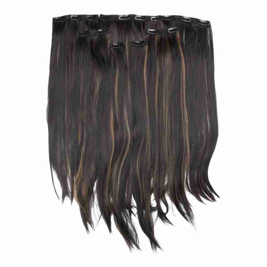 STREAK STREET 7 SET CLIP IN VOLUMIZER DARK BROWN HAIR